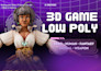 create custom 3d low poly model character, rigging for game assets and animation